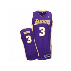 Los Angeles Lakers #3 Corey Brewer Authentic Purple Road NBA Jersey
