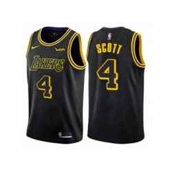Los Angeles Lakers #4 Byron Scott Authentic Black City Edition NBA Jersey