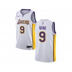Los Angeles Lakers #9 Luol Deng Authentic White NBA Jersey - Association Edition