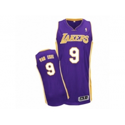 Los Angeles Lakers #9 Nick Van Exel Authentic Purple Road NBA Jersey