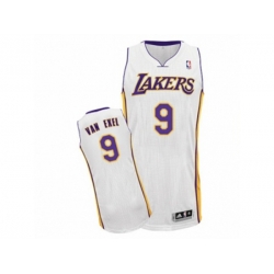 Los Angeles Lakers #9 Nick Van Exel Authentic White Alternate NBA Jersey