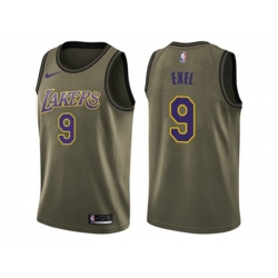 Los Angeles Lakers #9 Nick Van Exel Green Salute to Service NBA Swingman Jersey