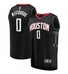 Houston Rockets #0 Russell Westbrook Fanatics Branded Black 2020-21 Fast Break Player Jersey