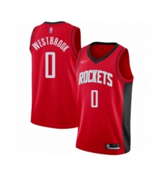 Houston Rockets #0 Russell Westbrook Swingman Red Finished Basketball Jersey - Icon Edition