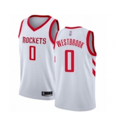 Houston Rockets #0 Russell Westbrook Swingman White Basketball Jersey - Association Edition