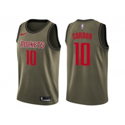 Houston Rockets #10 Eric Gordon Green Salute to Service NBA Swingman Jersey