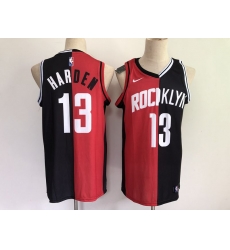 Houston Rockets 13 Harden 2021 past and present red black rockets MVP Nike NBA Jersey