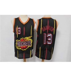 Houston Rockets #13 James Harden Black Hardwood Classics Soul Swingman Throwback Jersey