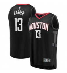 Houston Rockets #13 James Harden Fanatics Branded Black 2020-21 Fast Break Player Jersey