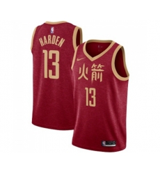 Houston Rockets #13 James Harden Swingman Red Basketball Jersey - 2018-19 City Edition