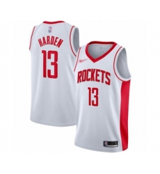 Houston Rockets #13 James Harden Swingman White Finished Basketball Jersey - Association Edition