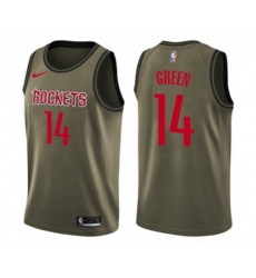 Houston Rockets #14 Gerald Green Swingman Green Salute to Service NBA Jersey
