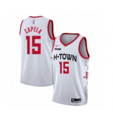 Houston Rockets #15 Clint Capela Swingman White Basketball Jersey - 2019-20 City Edition