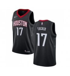 Houston Rockets #17 PJ Tucker Authentic Black Basketball Jersey Statement Edition