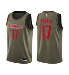 Houston Rockets #17 PJ Tucker Swingman Green Salute to Service NBA Jersey