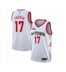 Houston Rockets #17 PJ Tucker Swingman White Basketball Jersey - 2019-20 City Edition