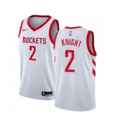 Houston Rockets #2 Brandon Knight Swingman White Basketball Jersey - Association Edition