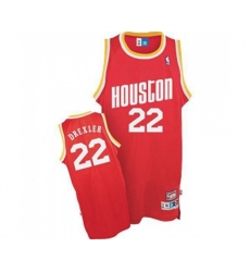 Houston Rockets #22 Clyde Drexler Authentic Red Throwback Basketball Jersey