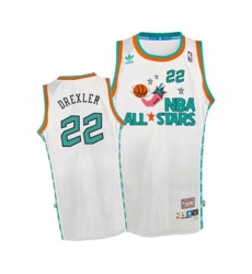 Houston Rockets #22 Clyde Drexler Swingman White 1996 All Star Throwback NBA Jersey