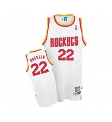Houston Rockets #22 Clyde Drexler Swingman White Throwback NBA Jersey