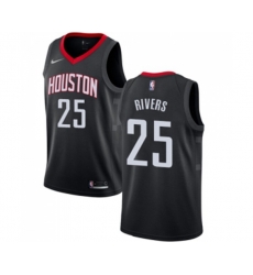 Houston Rockets #25 Austin Rivers Swingman Black Basketball Jersey Statement Edition