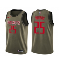 Houston Rockets #25 Austin Rivers Swingman Green Salute to Service Basketball Jersey