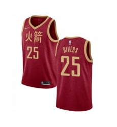 Houston Rockets #25 Austin Rivers Swingman Red Basketball Jersey - 2018-19 City Edition