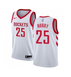 Houston Rockets #25 Robert Horry Authentic White Home Basketball Jersey - Association Edition