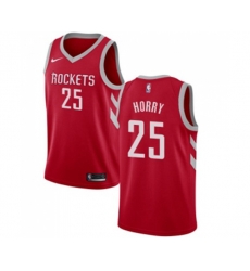 Houston Rockets #25 Robert Horry Swingman Red Road NBA Jersey - Icon Edition
