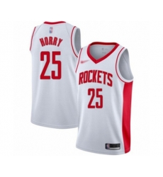 Houston Rockets #25 Robert Horry Swingman White Finished Basketball Jersey - Association Edition