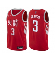 Houston Rockets #3 Steve Francis Swingman Red NBA Jersey - City Edition
