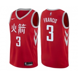 Houston Rockets #3 Steve Francis Swingman Red NBA Jersey - City Edition