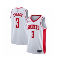 Houston Rockets #3 Steve Francis Swingman White Finished Basketball Jersey - Association Edition