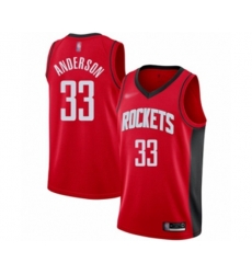 Houston Rockets #33 Ryan Anderson Swingman Red Finished Basketball Jersey - Icon Edition
