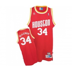 Houston Rockets #34 Hakeem Olajuwon Swingman Red Throwback NBA Jersey
