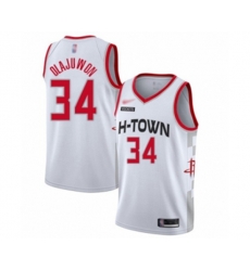 Houston Rockets #34 Hakeem Olajuwon Swingman White Basketball Jersey - 2019-20 City Edition