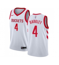 Houston Rockets #4 Charles Barkley Swingman White Home NBA Jersey - Association Edition