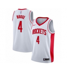Houston Rockets #4 Danuel House Swingman White Finished Basketball Jersey - Association Edition