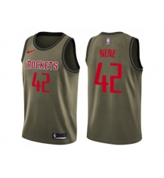 Houston Rockets #42 Nene Green Salute to Service NBA Swingman Jersey