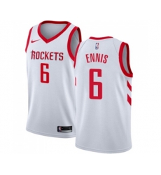 Houston Rockets #6 Tyler Ennis Authentic White Home Basketball Jersey - Association Edition