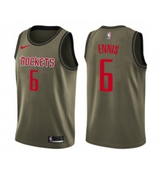 Houston Rockets #6 Tyler Ennis Swingman Green Salute to Service NBA Jersey