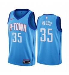 Nike Rockets #35 Christian Wood Blue NBA Swingman 2020-21 City Edition Jersey