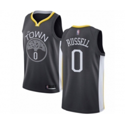 Golden State Warriors #0 DAngelo Russell Authentic Black Basketball Jersey - Statement Edition
