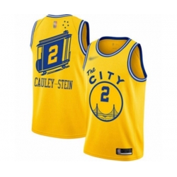 Golden State Warriors #2 Willie Cauley-Stein Swingman Gold Hardwood Classics Basketball Jersey - The City Classic Edition