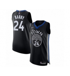 Golden State Warriors #24 Rick Barry Authentic Black Basketball Jersey - 2019-20 City Edition
