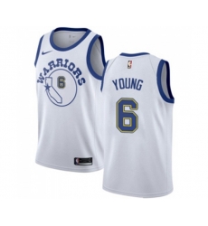 Golden State Warriors #6 Nick Young Authentic White Hardwood Classics Basketball Jerseys