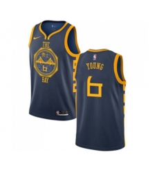Golden State Warriors #6 Nick Young Swingman Navy Blue Basketball Jersey - City Edition