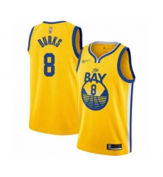 Golden State Warriors #8 Alec Burks Authentic Gold Finished Basketball Jersey - Statement Edition