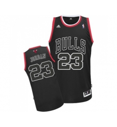 Chicago Bulls #23 Michael Jordan Authentic Black Shadow Basketball Jersey