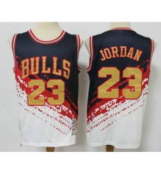 Chicago Bulls #23 Michael Jordan White With Black Independence Day 1997-98 Hardwood Classics Soul Swingman Throwback Jersey